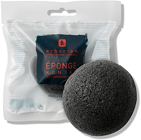 Erborian - Natürlicher Konjac-Schwamm - Peeling, Reinigung, Klärung und Mattierung - Sanft und umweltfreundlich - Koreanische Hautpflege - 1 Stück