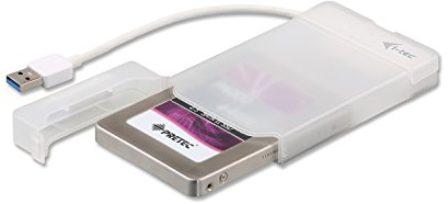 i-tec MySafe USB 3.0 Disque Dur Externe Case 9.5 mm/2.5″ pour SATA I/II/III HDD SSD Blanc