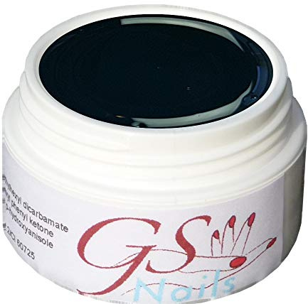 GS-Nails UV Farb-Gel für Nail-Art & Nagel-Design - 5 ml UV-härtendes Cover-Gel - Nail-Gel - selbstglättendes Nagel-Gel - dunkel Petrol - A9