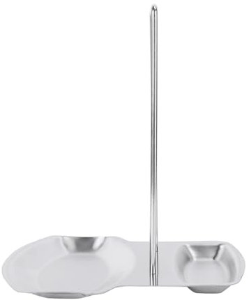 Ounona coperchio cucchiaio Titolare utensile da cucina in acciaio INOX (argento)