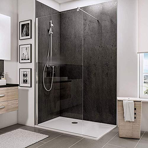 ELEGANT 700mm Walk in Shower Enclosure 6mm Tempered Safety Glass Wetroom Shower Screen Panel