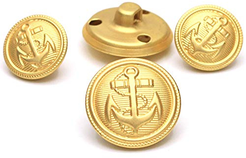 11 Pcs Gold Metal Blazer Buttons Antique Anchor Suits Button Set for Blazer, Suits, Coat, Uniform, Jacket