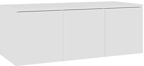 vidaXL TV Schrank mit 3 Schubladen Lowboard TV Möbel Sideboard Fernsehtisch Fernsehschrank HiFi-Schrank Weiß 80x34x30cm Holzwerkstoff