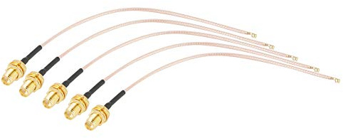 Oumefar SMA Buchse zu RF u FL IPX Antenne Koaxial Koaxial WiFi Pigtail Kabelanschluss 50Ω 15cm 5er Pack
