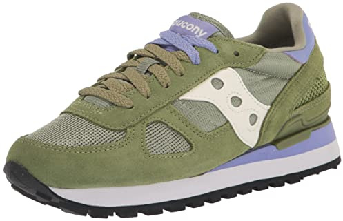 Saucony Sneaker Shadow Aus Wildleder Und Dunkelgrünem Und Bordeauxrotem Gewebe