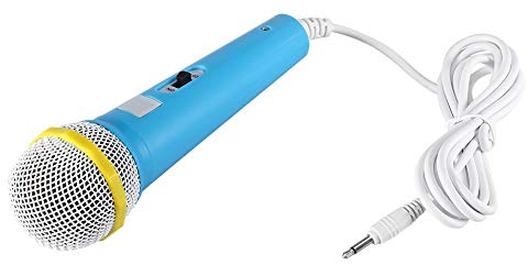 Microphone Karaoké Filaire pour Enfants pour Filles Garçons Micro Dynamique Portable avec Prise Jack 3,5 Mm Haut-parleur Karaoké pour Enfants Tout-petits Microphone pour Enfants Chantant(Bleu)