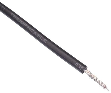 Black 16AWG 26/0.25mm Stranded Wire Hobby DIY Electronics Electrical Automotive (1m Length)