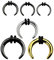 1,6 mm - 3 mm Dehnsichel Pincher Septum Ohr Dehnschnecke Dehnstab Nase Nose Gold 3 mm * 12 mm