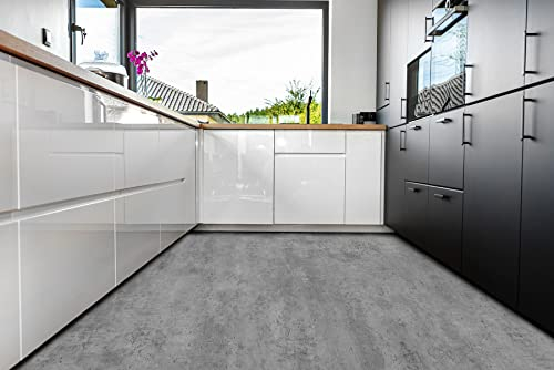 Geschäumter PVC-Bodenbelag BONUS 580-02 Beton grau 200x250 cm