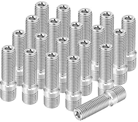 X AUTOHAUX Lot de 20 goujons de roue M14 x 1,5 à M12 x 1,5 pour VW Argenté
