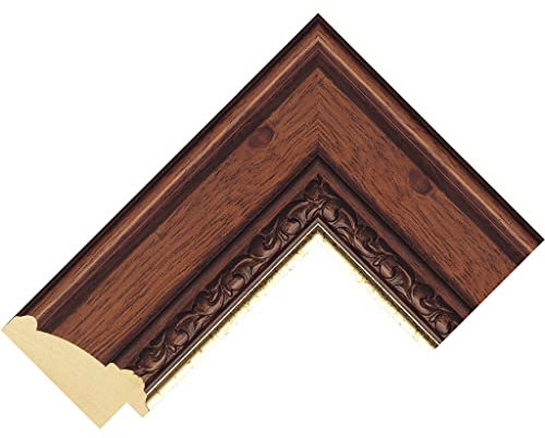 Customisable Bezel/Frame compatible with the Samsung Frame TV (43 inch) - Wood Style Frames (Traditional Light Mahogany 65mm)