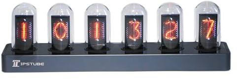 Vastarry Nixie Tube Clock Glow Tube Clock IPS Farbbildschirm Digitaluhr DIY Analog Digital Tube WiFi Zeit Desktop Desktop Digitaluhr Dekoration Geschenk (402)