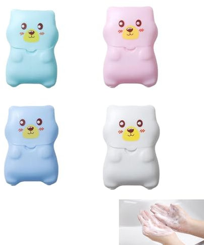 YOUNLEN 200 Hojas Papel de Jabón Portátil,Mini Jabón de Papel,para Camping, Senderismo, Oficina, Otras Actividades al Aire Libre(4 Cajas, Beige + Rosa + Azul + Verde)