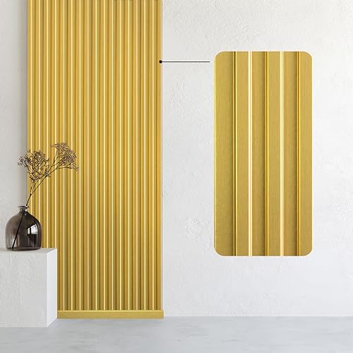 Bildershop-24 14er Set Wandpaneele & Deckenpaneele Dekowa in Gold 130 x 10,7 x 1,5 cm