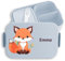 Kinder Bento Box Midi für Mepal Bentobox - Brotbox süßer Fuchs Lunchbox Wildtiere Vesperdose Raubtier I - 900 ml - Hellblau - brotbüchse krippe brotdose fuchsmotiv name jausenbox pausenbox