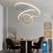 BRIMETI Pendelleuchte Esstisch, Esstischlampe 50cm Höhenverstellbar Esszimmerlampen 45W 3-flammig Hängeleuchte Dimmbar Mit Fernbedienung LED Hängelampe Wohnzimmer Esszimmer Küchen Bar Leuchten (Gold)