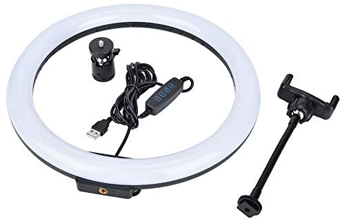 LJJ-30 12W 12 Zoll 160LED Dimmbares Ringlicht 3200K-5600K mit Kugelkopf-Telefonclip für Make-up, Fotografie, Videoaufnahmen UVM.