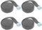 2 m x 25 mm Sangles d'Arrimage, 4Pcs Réglables Sangle à Cliquet avec Boucle en Alliage de Zinc pour Bagages, Camionnettes, Camions, Moto (Gris)