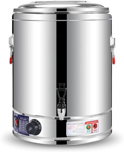 ZORZA Grande capacità Bollitore per Acqua Calda per Urna,30L,40L,50L,60L,80L Erogatore di Acqua,Distributore di Bevande Calde e Fredde in 304 Acciaio Inossidabile,per Ristorazione,40 L