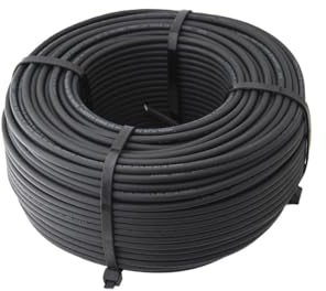 Sovolar Premium Solarkabel 6 mm² Schwarz 100m Rolle TÜV-zertifiziert UV-beständig flexibel Photovoltaik Kabel PV Kabel Solar Anschlusskabel für Solarpanel Wechselrichter für Privatkunden mit 0% MwSt