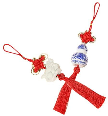 Amosfun 2pièces Pendentifs Céramique Chinoise De Décorations Suspendues pour Voiture Et Maison Ornements Élégants Et Uniques Décoration Artisanale pour Ambiance Festive