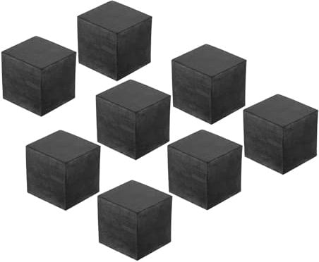 PATIKIL Tampons en Caoutchouc Anti-Vibrations, 8 Pièces, Tapis d'Isolation Des Vibrations Carrés 1,97 x 1,97 x 2 pour Climatisation HVAC, Lave-Linge, Sèche-Linge, Noir