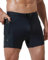 Arcweg Badehose Herren eng mit Taschen Enge Badeshorts Männer Jungen Sportlich Körperbetont Schwimmhose Badehose Boxer Badepants Sport Training Schwarz L（EU