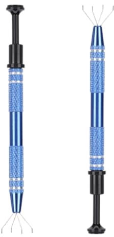 2-teilige Schmuckzange, Pinzette mit 4 Zinken, Piercing-Kugelgreifer-Werkzeug, Schmuckgreifer-Werkzeug, Diamant-Klauenpinzette für Diamantenschmuck