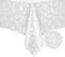 Romanstile weiße Tischdecke Weihnachten abwaschbar 240 x 140 Wachstuch meterware rechteckig 350GSM mit Wellenkante,wasserdicht,wetterfest,pflegeleicht deko für Party,Silvester,Outdoor,Esstisch,Feste