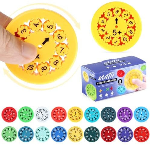 OBEST Math Fidget Spinner, Mathematik Fidget Spinner, farbenfroh, für Kinder