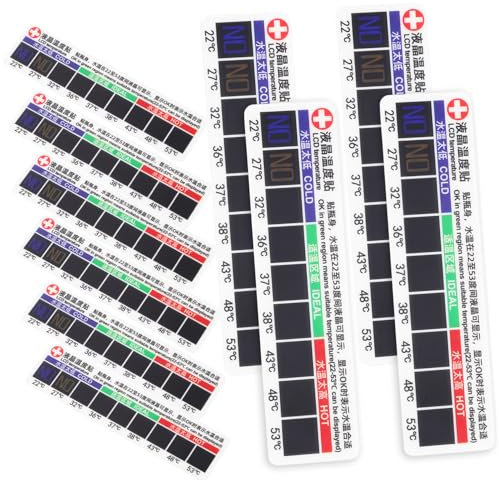 ibasenice 20 Stück Lcd Aufkleber Zahlenaufkleber Digitales Thermometer Klebeband Tassentemperatur Selbstklebender Thermometeraufkleber Körpertemperaturmesser Klebriges