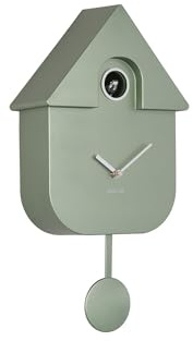 Karlsson Kuckucksuhr Modern Cuckoo Metallic - Grün - 21.5x8.5x41cm | Rechteck - skandinavisch - Thermoplast - Wanduhr Modern Wohnzimmer - Wanduhren - Kuckucksuhr