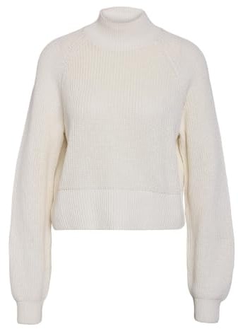 NOISY MAY NMDARA L/S HIGH Neck Knit FWD NOOS Frauen Strickpullover grau