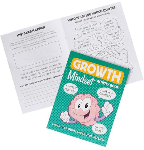 Fun Express 21,6 x 27,9 cm Growth Mindset Papier Mal- und Aktivitätsbücher – 12 Stück