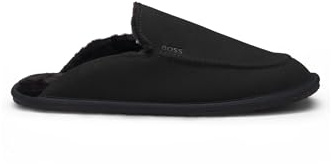 BOSS Mens Home Mule Microfibre Slippers with Rubber Sole Size 7 Black