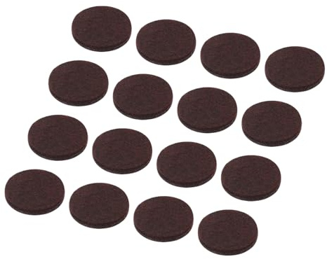 QUARKZMAN 16 Stück Filz Selbstklebend 35 mm Rund Kleine Filzgleiter für Stühle Anti Rutsch Pads Möbelgleiter Stuhlbeinschoner Verhindern Kratzer für Möbel Hartboden Braun