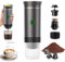 VHV Machine à Cafe Portable,3 En 1 Cafetière à Expresso Chauffage Électrique,12V Expresso Cafetière Rechargeable,Pour Bureau,Voyage, Maison,Compatible avec les Capsules Espresso et Café Moulu (Gris)