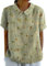 Hrjxfpt Womens Linen Tops Size 16 3/4 Sleeve Linen Summer Tshirts Sale Clearance Women's 2025 Lapel Art Floral Round Neck Gifts Pullover Top Casual Shirt T-Shirts (01-J-Green, Xl)
