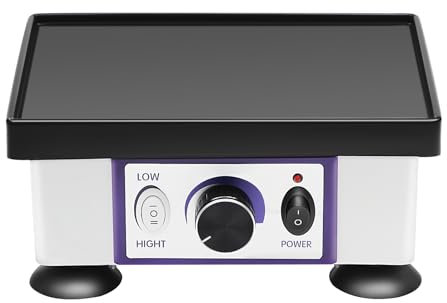 Dental Oszillator, Square Dentalrüttler, Gipsrüttler, Rüttelplatte, Vibrator 120W Laborausrüstung Vibrator Vibrating, Dental Tools Rüttelplatte für Zahnärzte Klinik, Weiß, Schwarz, (8,15*4,13*3,7in)