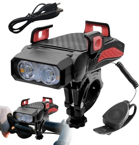 Wisylizv Support Vélo pour Téléphone, Étanche avec Phare LED et Porte-Téléphone, Chargeur USB Direct pour Cyclisme et Activités Extérieures