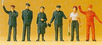 Preiser 14140 DB Train Personnel (6) Standard Figure Set