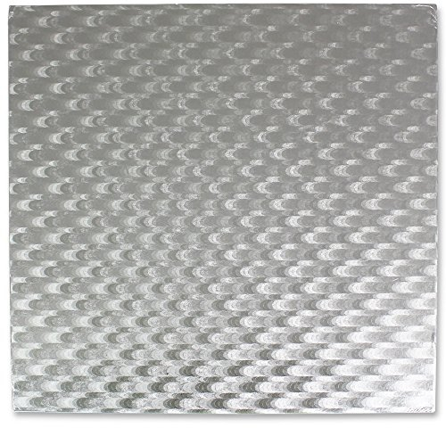 PME Quadratische Tortenplatte 25 cm, Cardboard, Silber, 25 x 0.4 x 25 cm