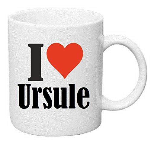 taza para café I Love Ursule Cerámica Altura 9.5 cm diámetro de 8 cm de Blanco
