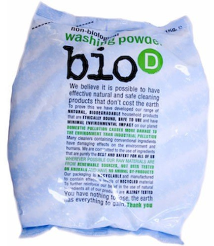 Bio-D tvättpulver 1000 g x 12 (paket med 12)