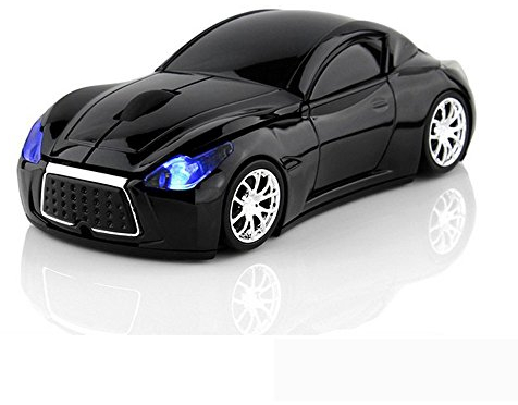 MGbeauty Souris sans Fil de Voiture de Sport Souris Optique pour Ordinateur avec lumière LED (Noir)