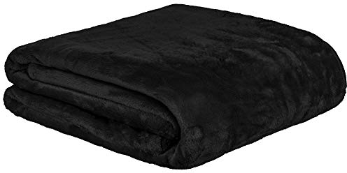 Brandsseller Hochwertige Kuscheldecke - Cashmere Feeling, Wohndecke, Micofaser, Tagesdecke (150 x 200 cm, schwarz)