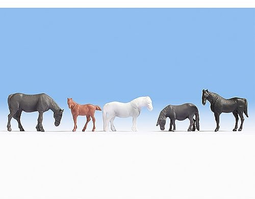 NOCH 18215 Horses (5) Hobby Figure Set