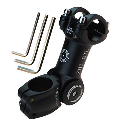 ZHIQIU -60-+60 Degree 90mm 100mm 110mm Adustable Stem Bike Fork Extender Bicycle Handlebar Rise Clamp Adaptor MTB Road Fixed Gear Aluminium Alloy Head Up Adapter Flexible