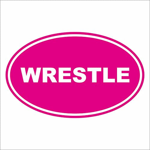 JINTORA - Autoaufkleber Tuning - Wrestle Euro OVAL - WWE WWF UFC - 139mm x86mm - Auto Sticker Bus Fenster Heckscheibe Camper wetterfest Outdoor Sticker Auto Deko LKW Tuning Selbstklebend - pink