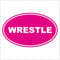 JINTORA - Autoaufkleber Tuning - Wrestle Euro OVAL - WWE WWF UFC - 139mm x86mm - Auto Sticker Bus Fenster Heckscheibe Camper wetterfest Outdoor Sticker Auto Deko LKW Tuning Selbstklebend - pink
